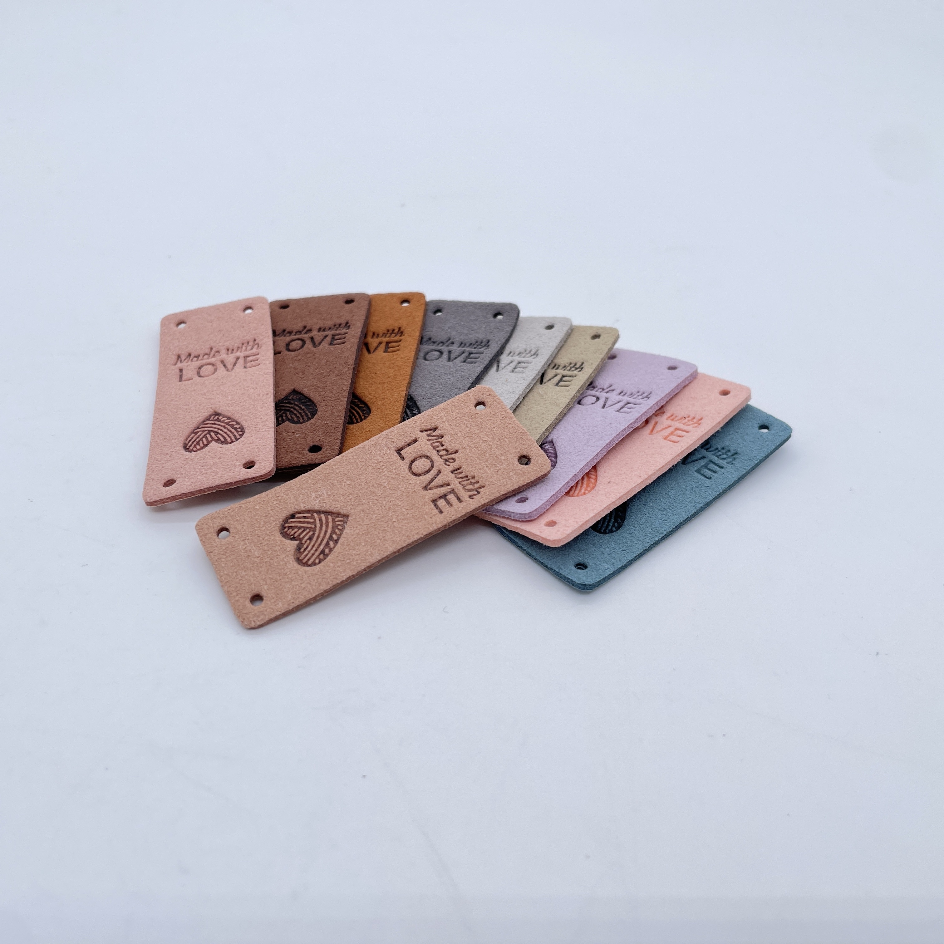  Leather labels for handmade items, knitting labels