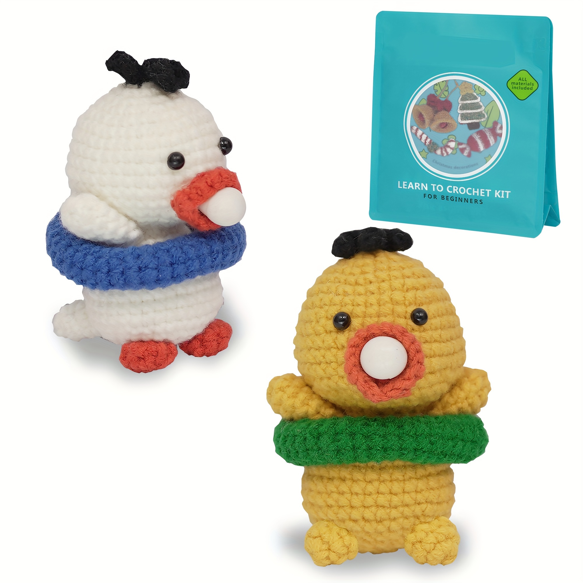 Animal Crochet Kit For Beginners duck Amigurumi Doll - Temu