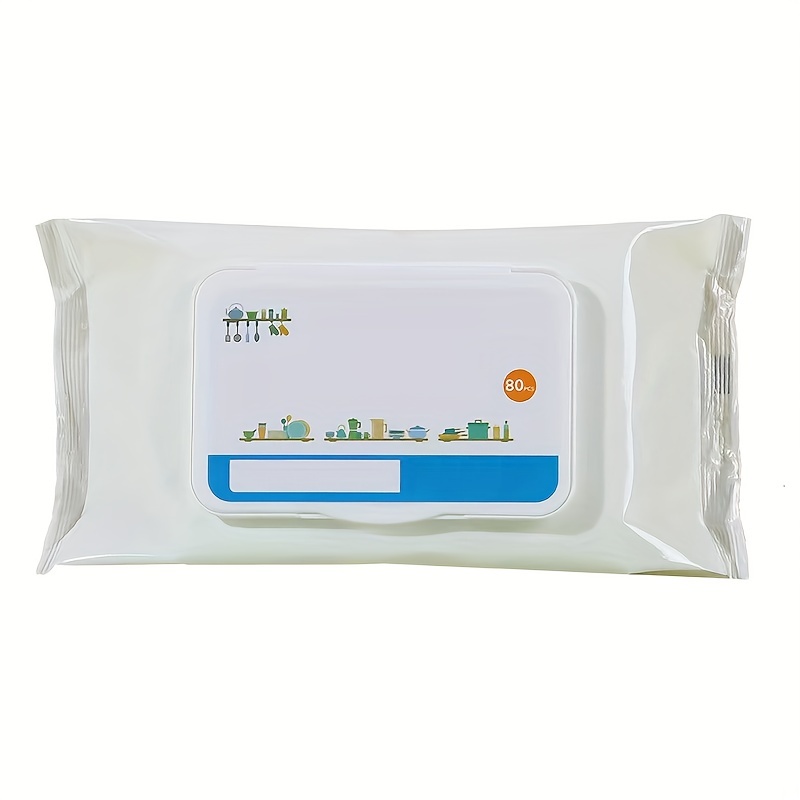 Kitchen Wipes 80pcs Per Pack, Disposable Cloths For Oil And Dust