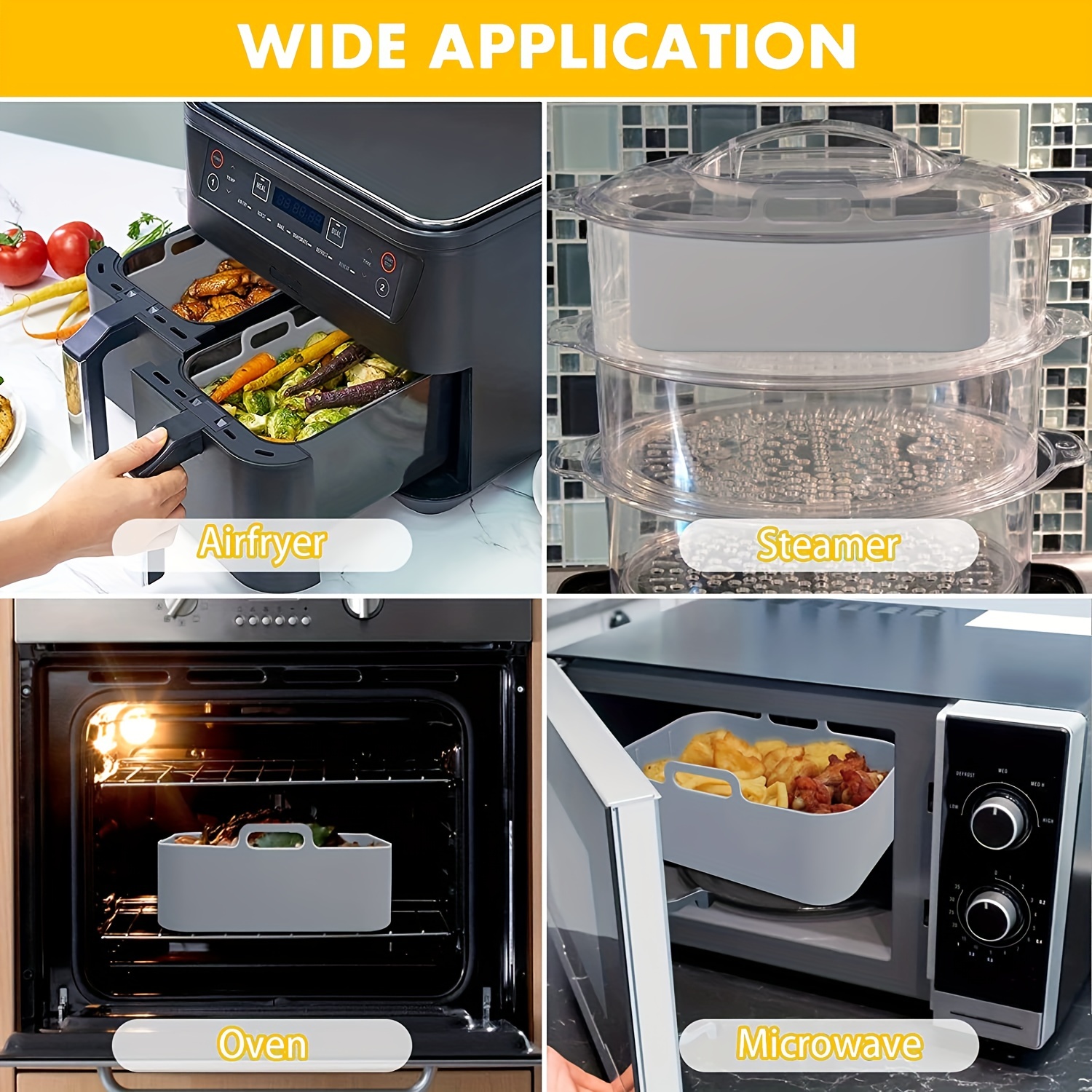 1pcs 2pcs Air Fryer Silicone Pot For Ninja Foodi Dual Dz201 - Temu