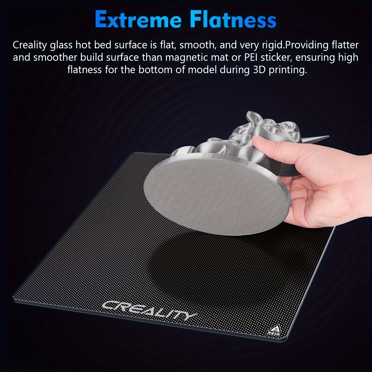 Creality Ender 3 Plateau En Verre Amélioré, Surface De Plaque De  Construction En Verre Trempé Pour Imprimante 3D Ender 3 / Ender 3 Pro /  Ender 3 V2 /