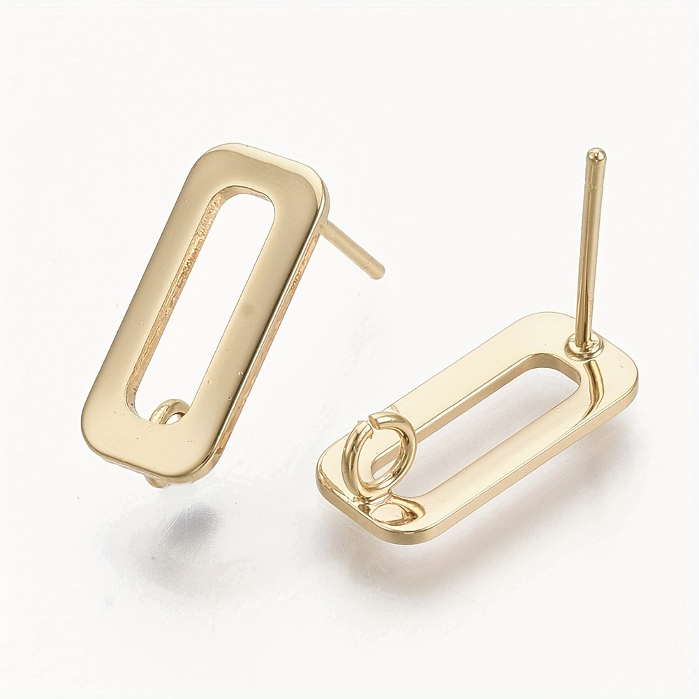 10 Clip On Screw Back Earrings With Loop & Ball Plated Brass Metal 