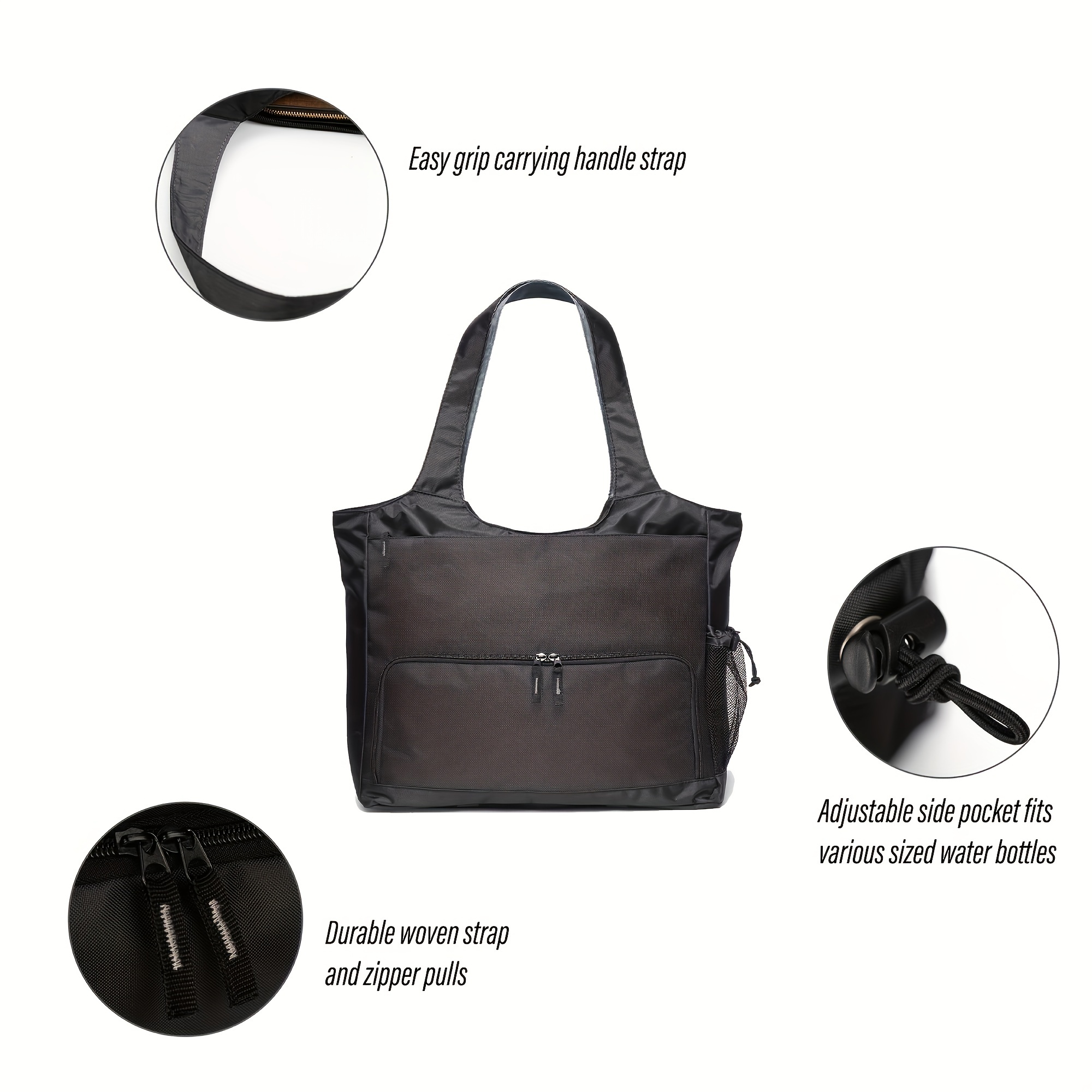 Zipper Yoga Mat Bag, Portable Canvas Bag