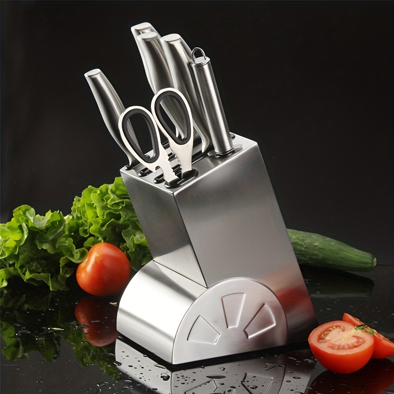 Kitchen Knife Set And Knife Block, Stainless Steel Utility Knives