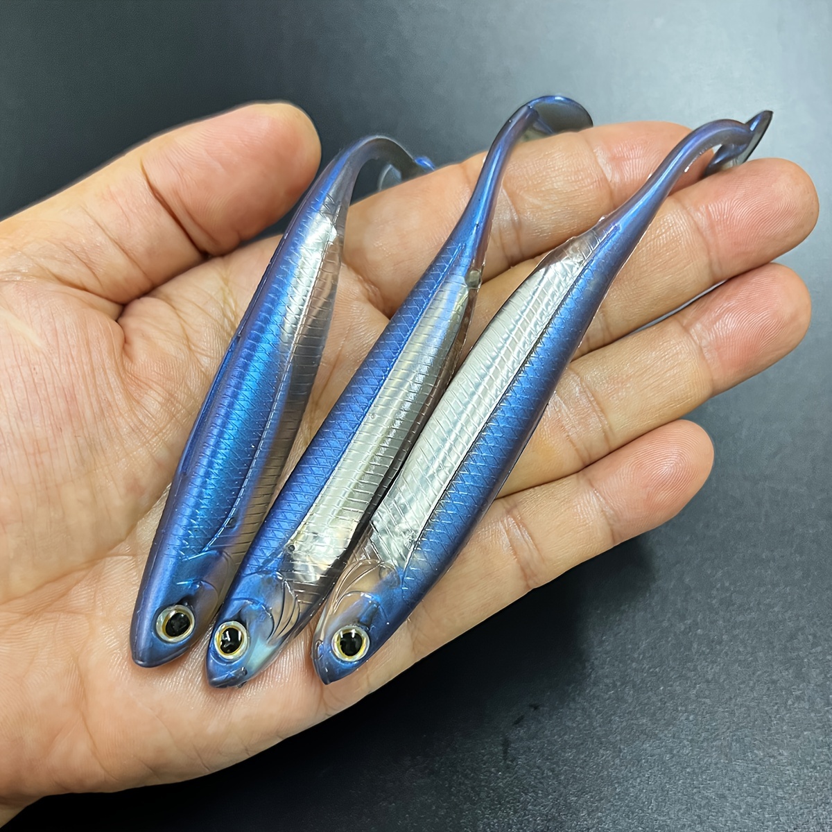 Silicone Paddle Tail Soft Swimbait Artificial Floating - Temu