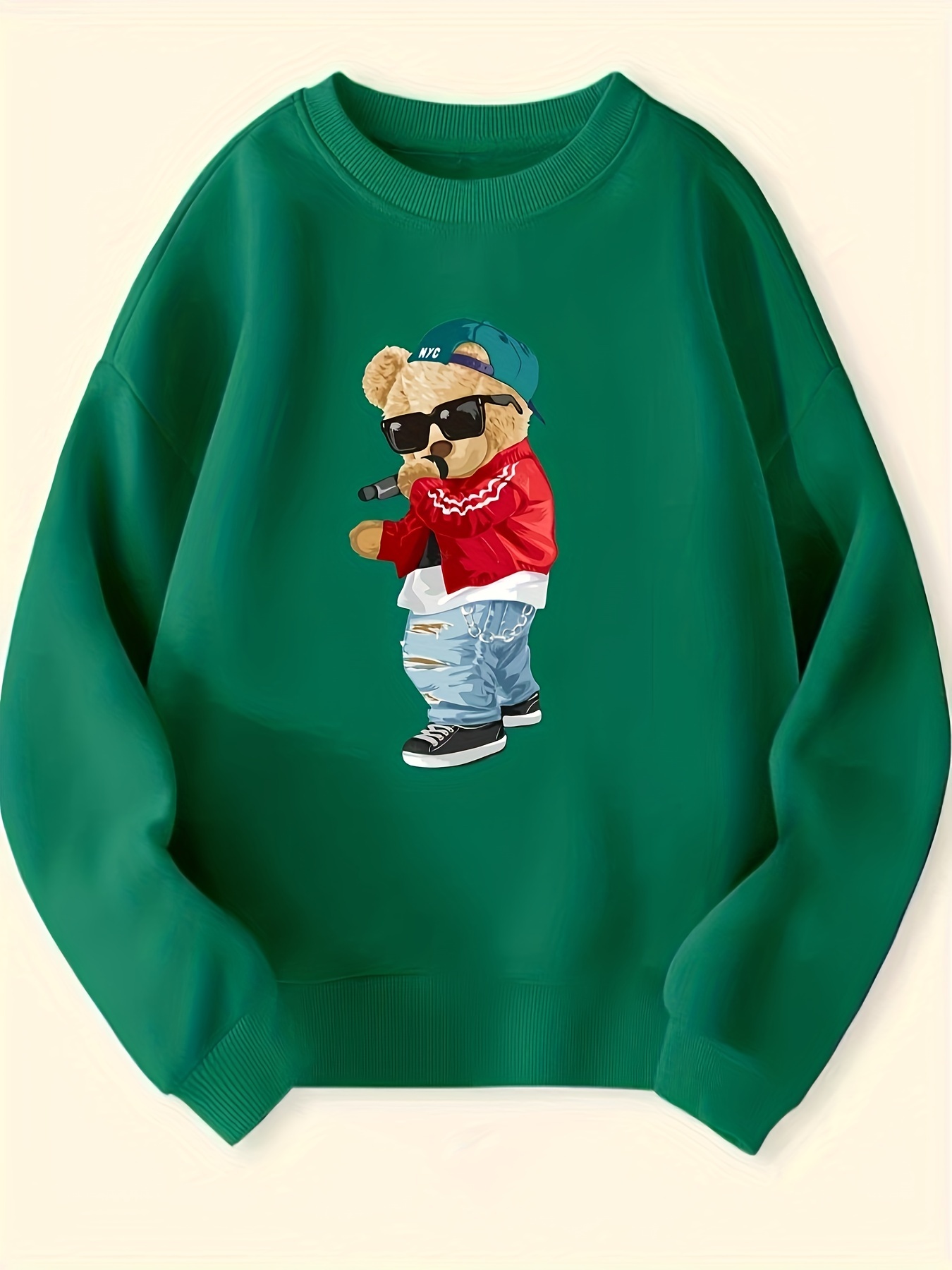 Ralph Lauren Kids Teddy Bear-print Crew Neck Sweatshirt