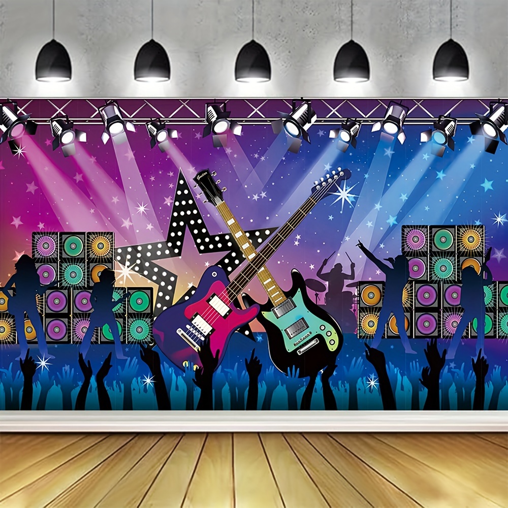 Back To The 50s Rock Party Background Decoration Let's Party - Temu