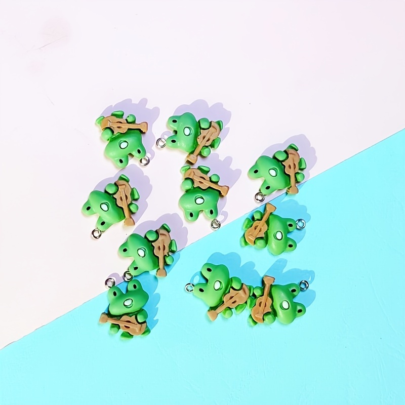 48 Pcs Frog Charms For Jewelry Making Bulk Cute Animal Pendants Green Frog  Keychain Charms Small Jewelry Making Charms