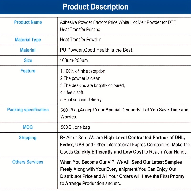Dtf Powder White Digital Transfer Hot Melt Adhesive Dtg - Temu