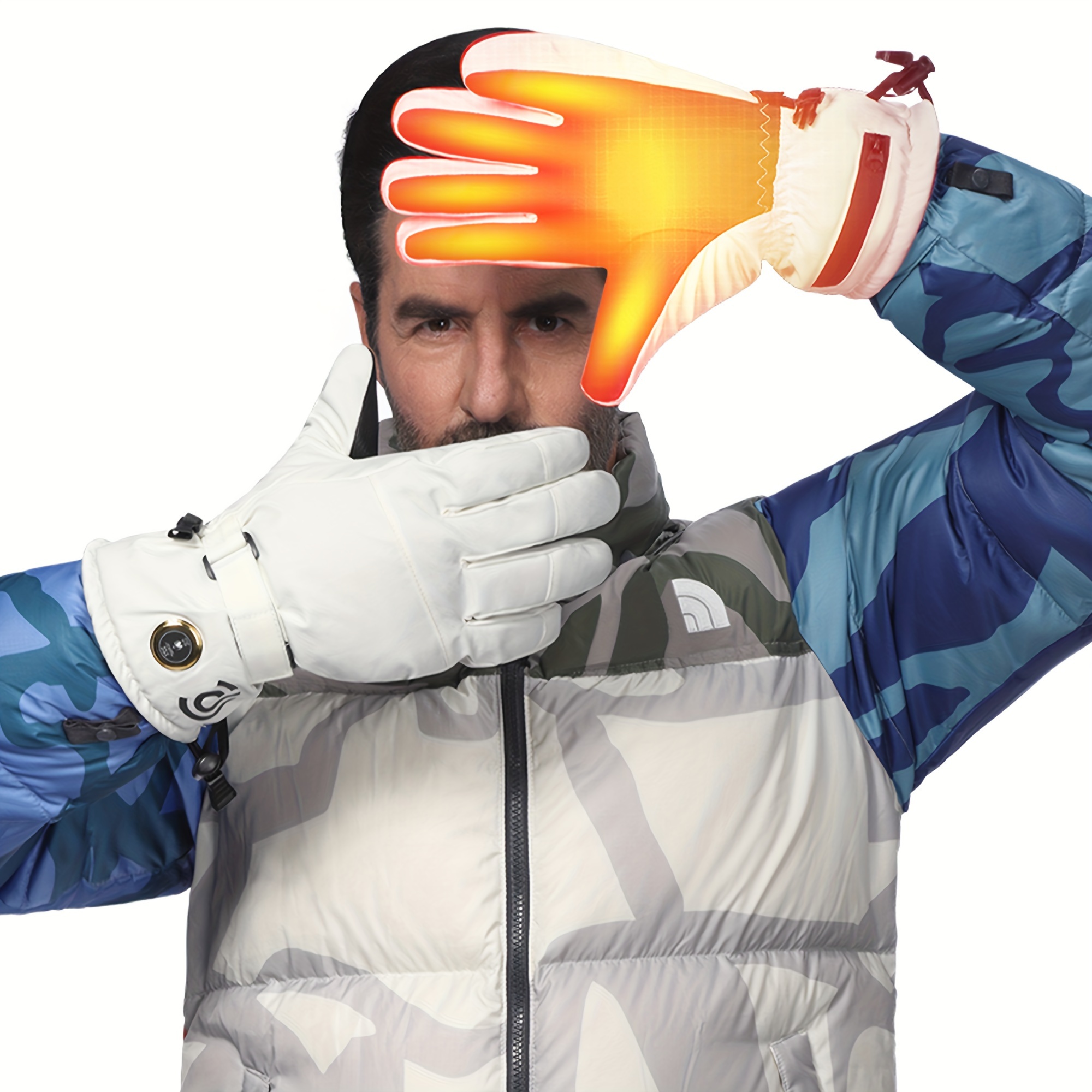 North face store battery heated gloves