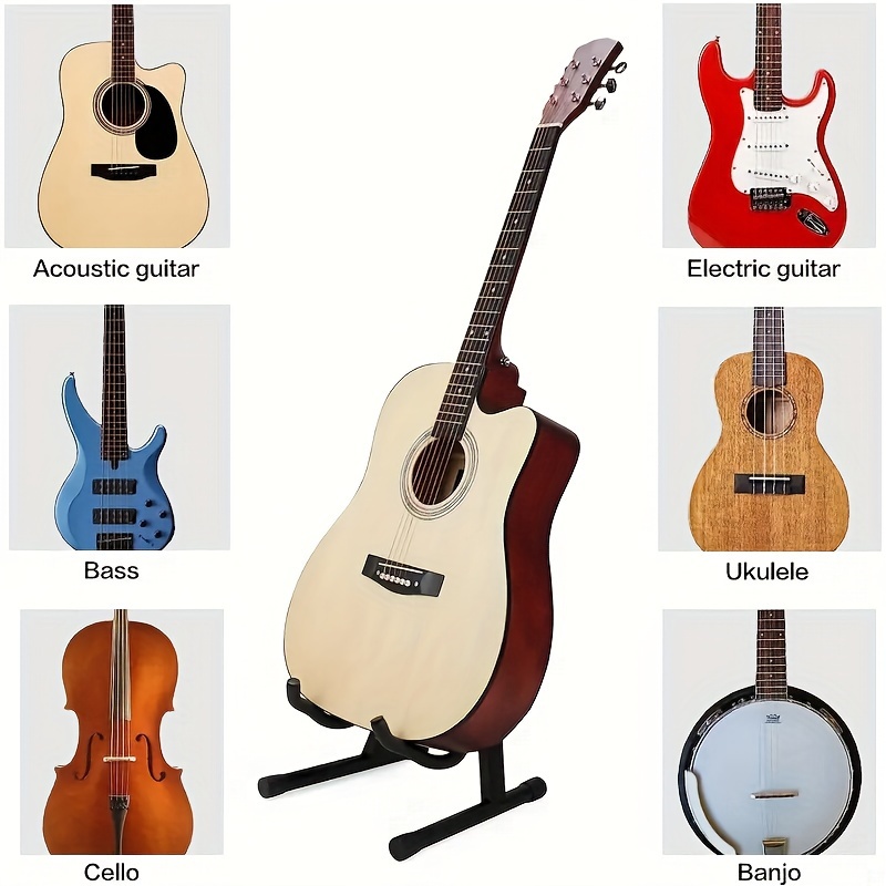 Support de guitare électrique, Support pliable en A en métal pour