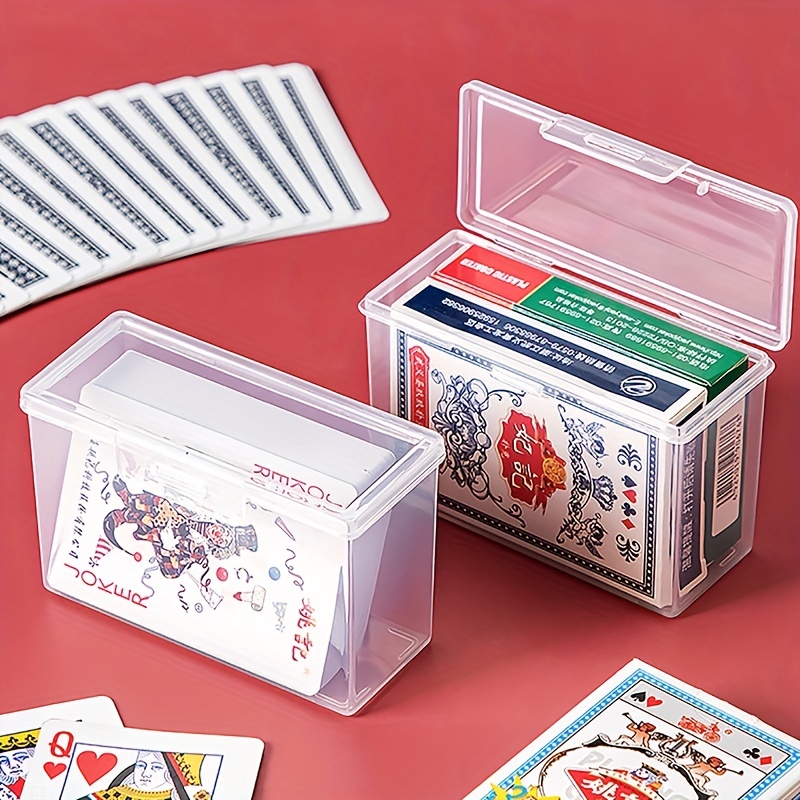 Boîtes transparentes en plastique cartes à jouer conteneur