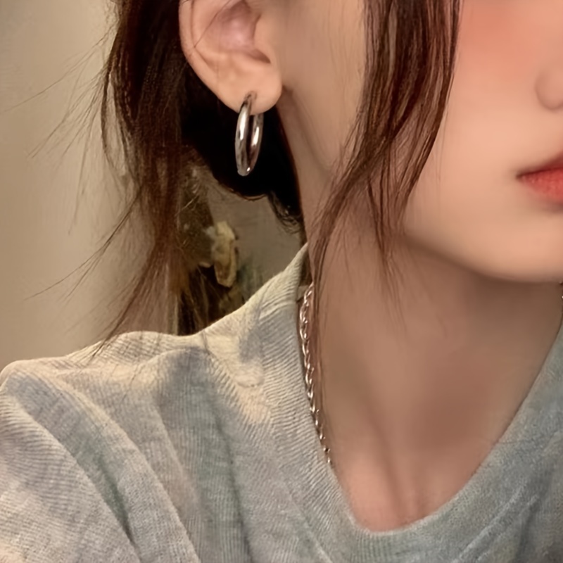 4 Earrings Set, Ear Cuff, Helix Earring, Cartilage Piercing in 925