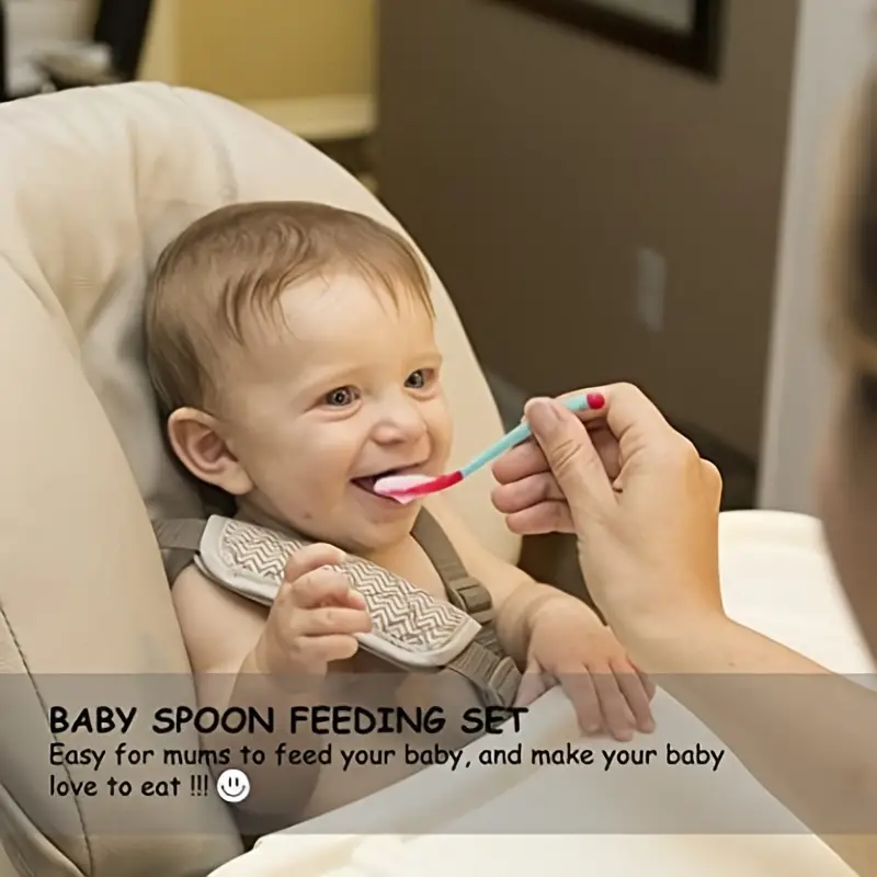 Baby Spoons And Forks Feeding Set, Soft Silicone Tip Heat Sensitive Toddler  Utensils First Stage, For Self Feeding, Bpa Free Baby Dishes, Baby Heat  Spoon Kit Multi Color Infant Spoons - Temu