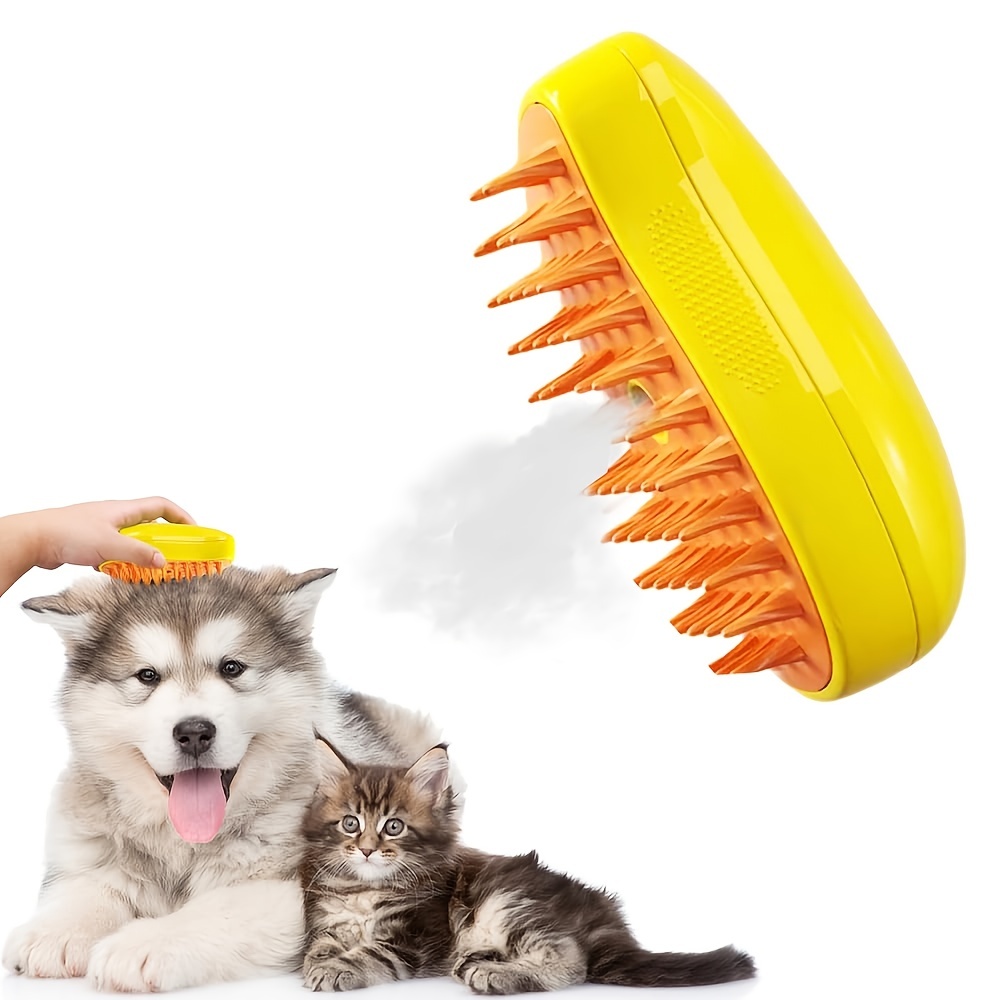 Comprar Cepillo de vapor 3 en 1 para gatos, peine de masaje con aerosol para  perros y gatos, cepillo de vapor para perros y gatos, cepillo de aseo para  mascotas, removedor de
