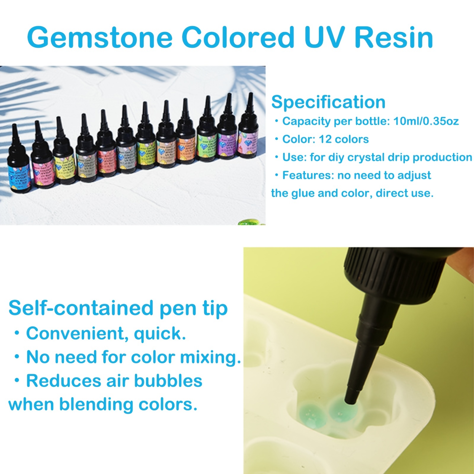 Colors Diycraft Colored Uv Resin Uv Light Curing Ultraviolet - Temu