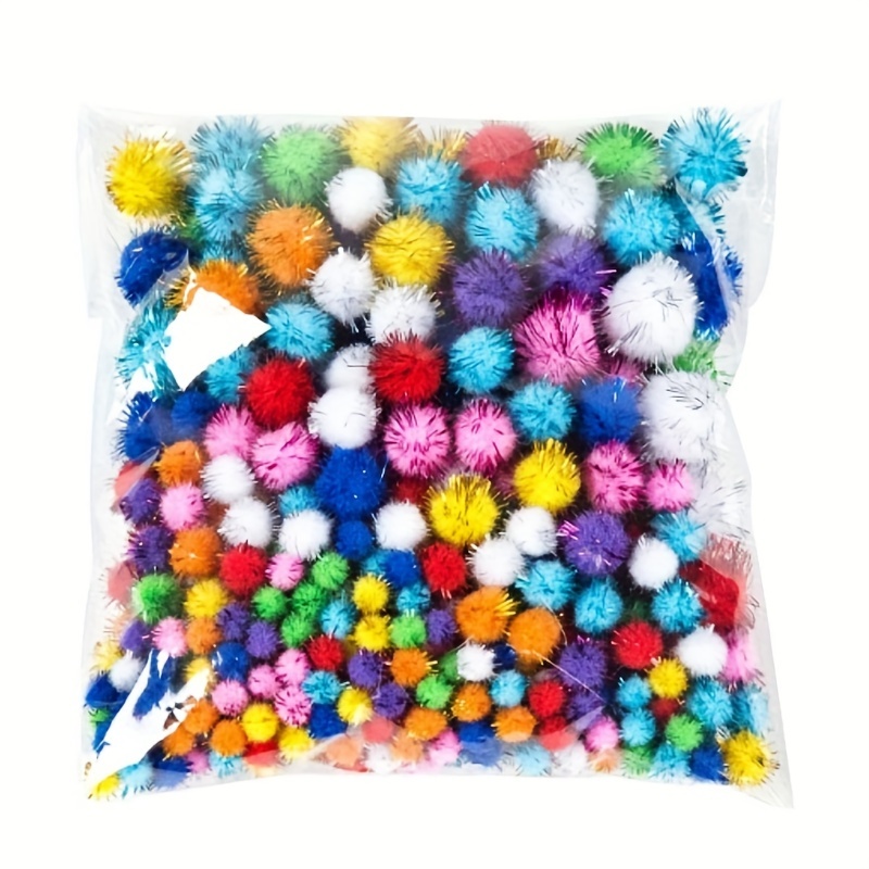 10/15/20/25/30mm Mini Glitter Pompom Ball Large Pompoms Crafts For