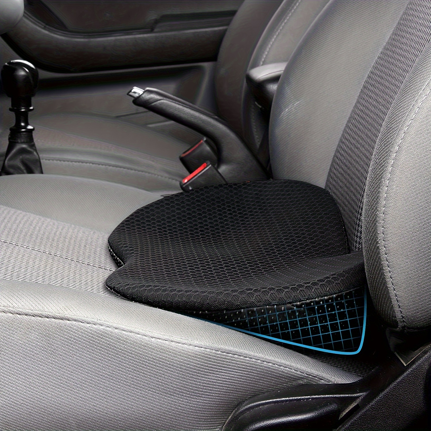 LARROUS Cojín de asiento de automóvil para el conductor del asiento del  automóvil, cojines de espuma viscoelástica para asiento de automóvil para
