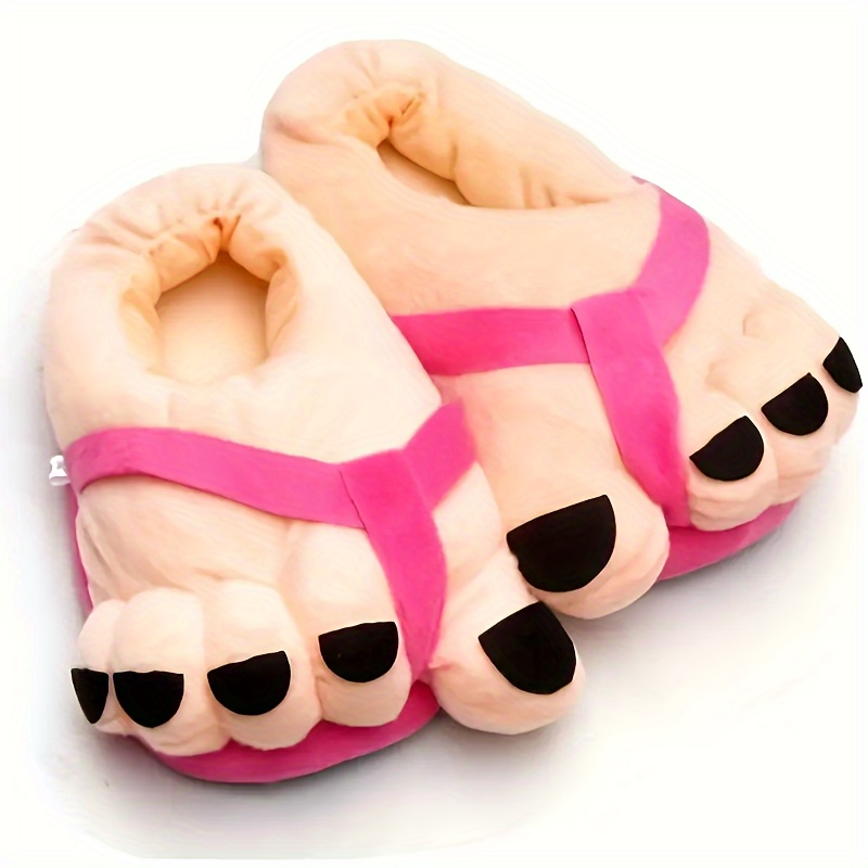 Funny Big Toe Novelty Slippers Creative Winter Warm Slip - Temu United  Kingdom