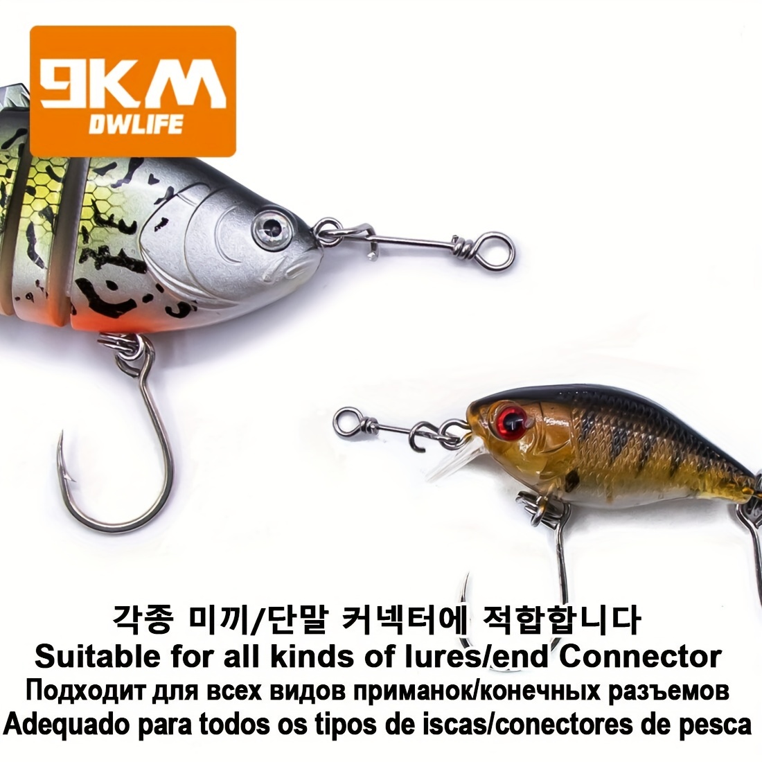 9km Fishing Snap Fishing Lures Clips Link Snap Connector - Temu