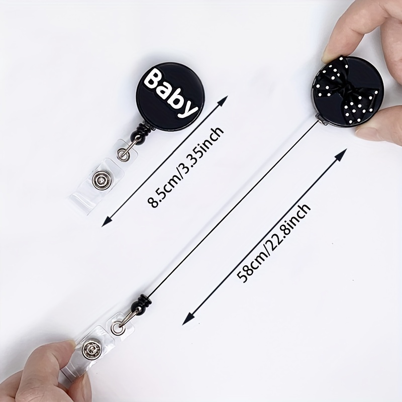 60 Pack Badge Reels Retractable, ID Badge Holders For Hanging Name ID Card  School Card Keychain