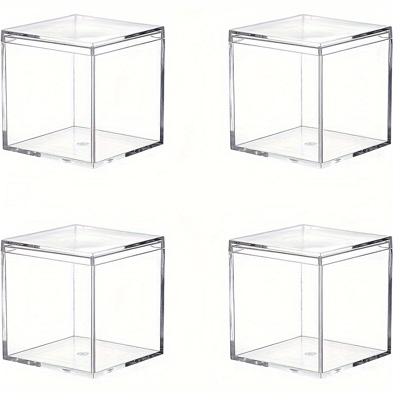 10cm Cubo Pequeño Acrílico Vitrina Expositora Caja Transparente