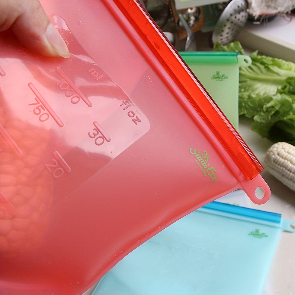 Bpa-free Silicone Food Storage Bags - Reusable Meal Prep Containers For  Microwave, Dishwasher, And Freezer - Perfect For Food Preservation And  Assortment Packaging - Temu