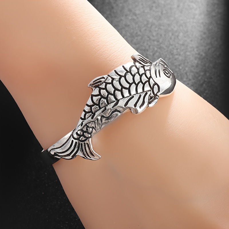 1pc Fashion Retro Fish Design Bracelet for Men,Temu