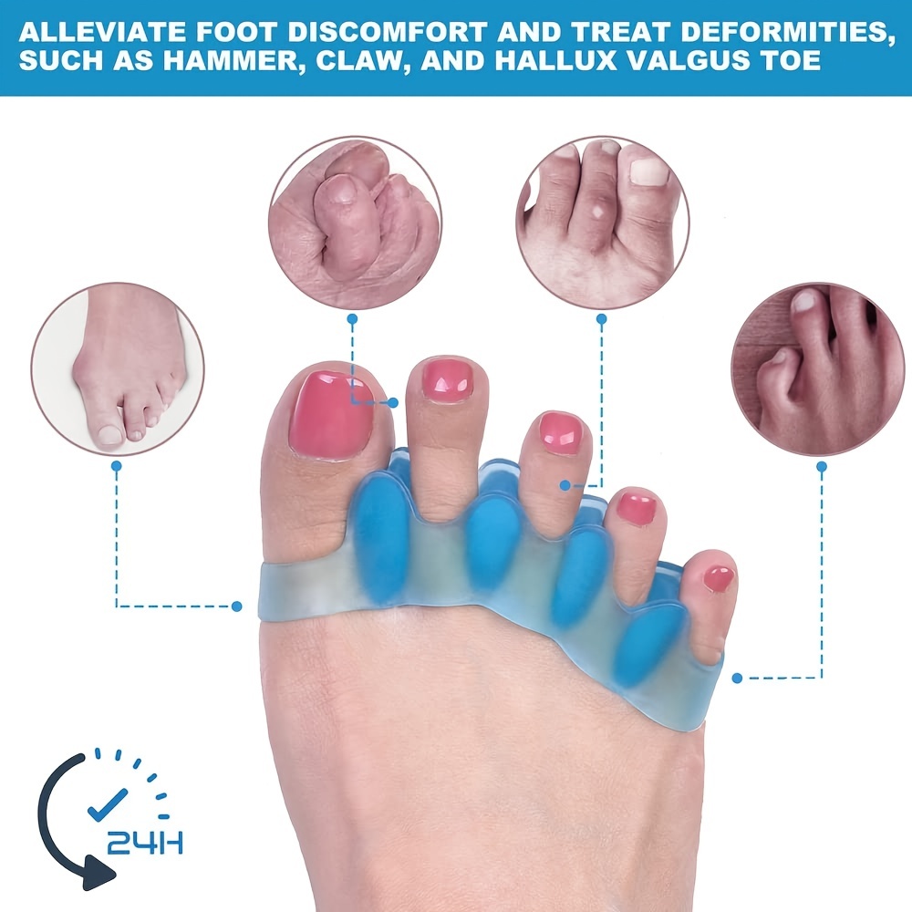 Toe Separators for Bunions - Toe Spacers, Hammer Toe Straightener, Correct  Toes and Bunion Relief : : Beauty