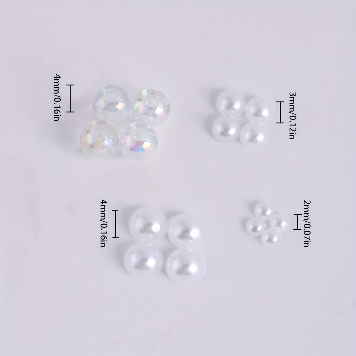 3mm Sequins White Translucent Pearl