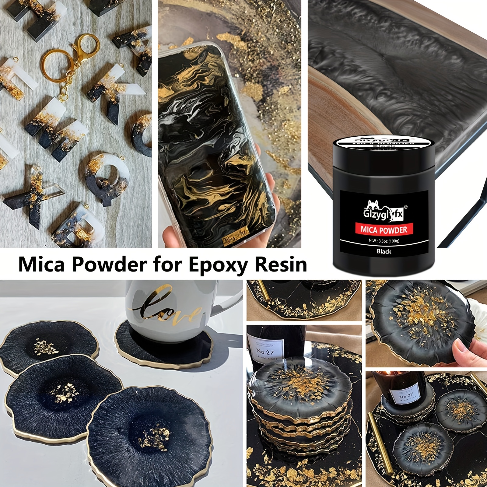 Resin Golden Mica Pigment Powder / 100 Grams Golden Mica - Temu