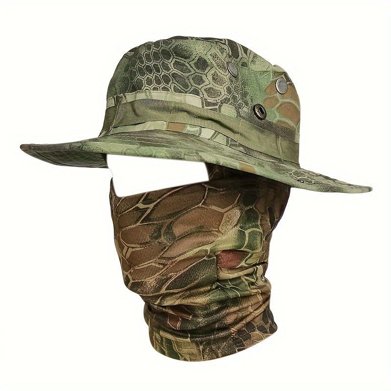Camouflage Sun Hat Military Camouflage Headgear Set - Temu