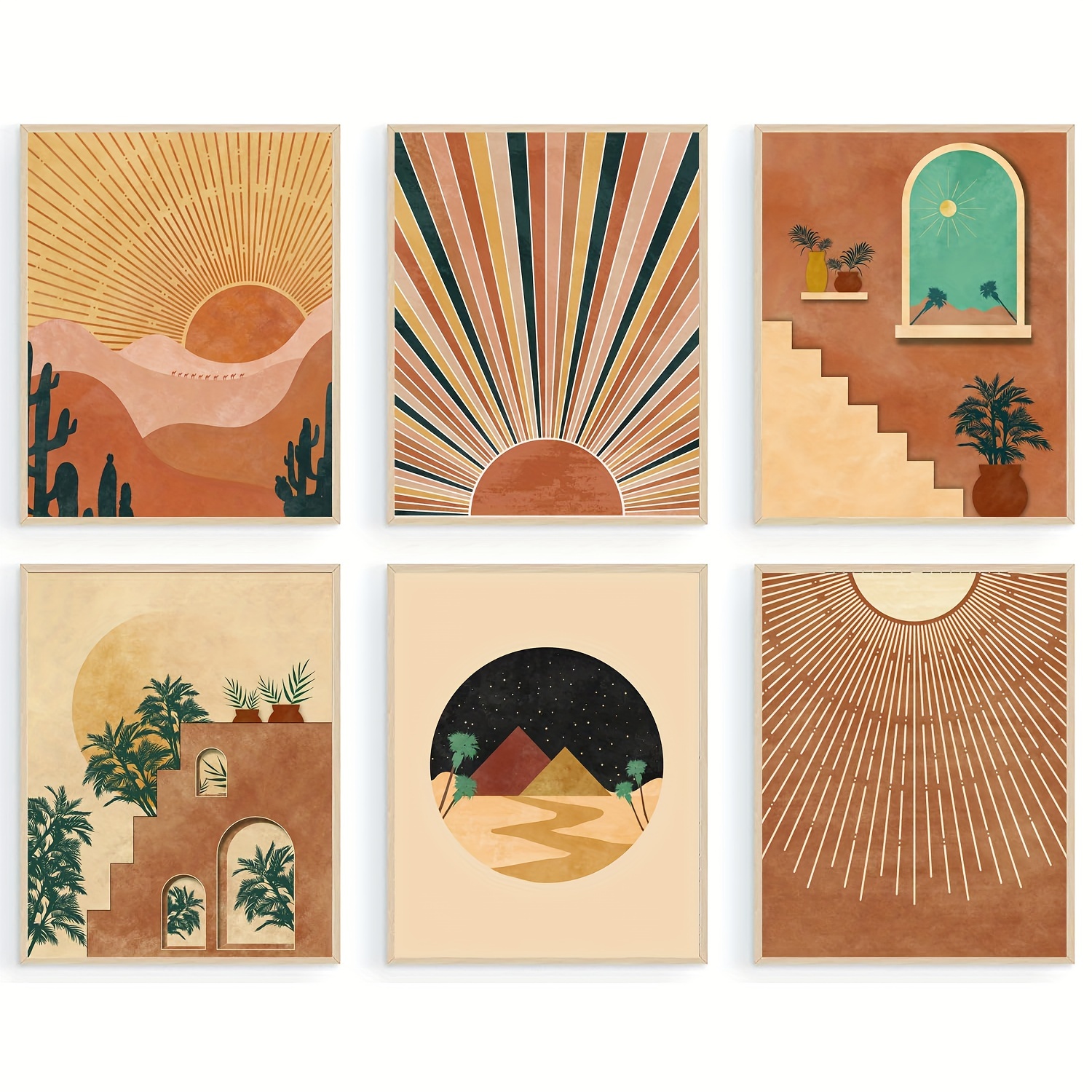 Boho Wall Art Prints Mid century Modern Prints Neutral - Temu Canada