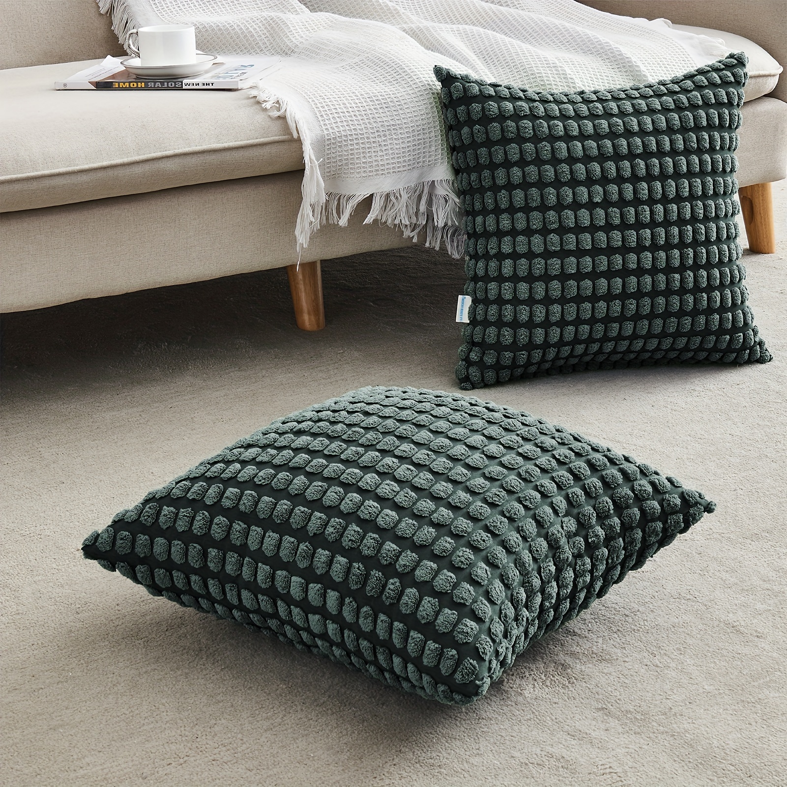 Throw Pillow With Corduroy Pillow Covers Pillow Inserts Soft - Temu