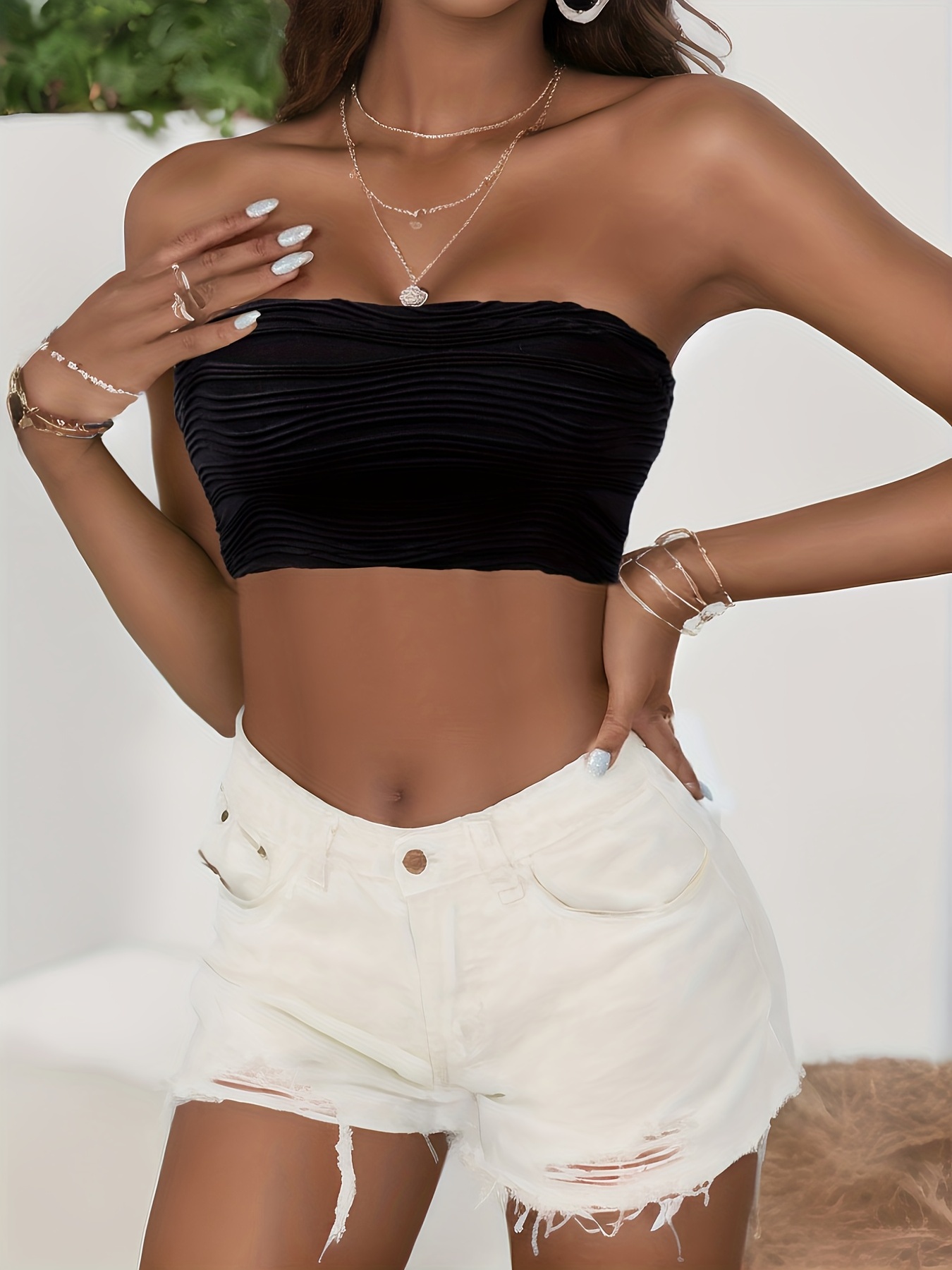 Black Crop Tube Top, Cropped Tube Top, Crop Tops for Women