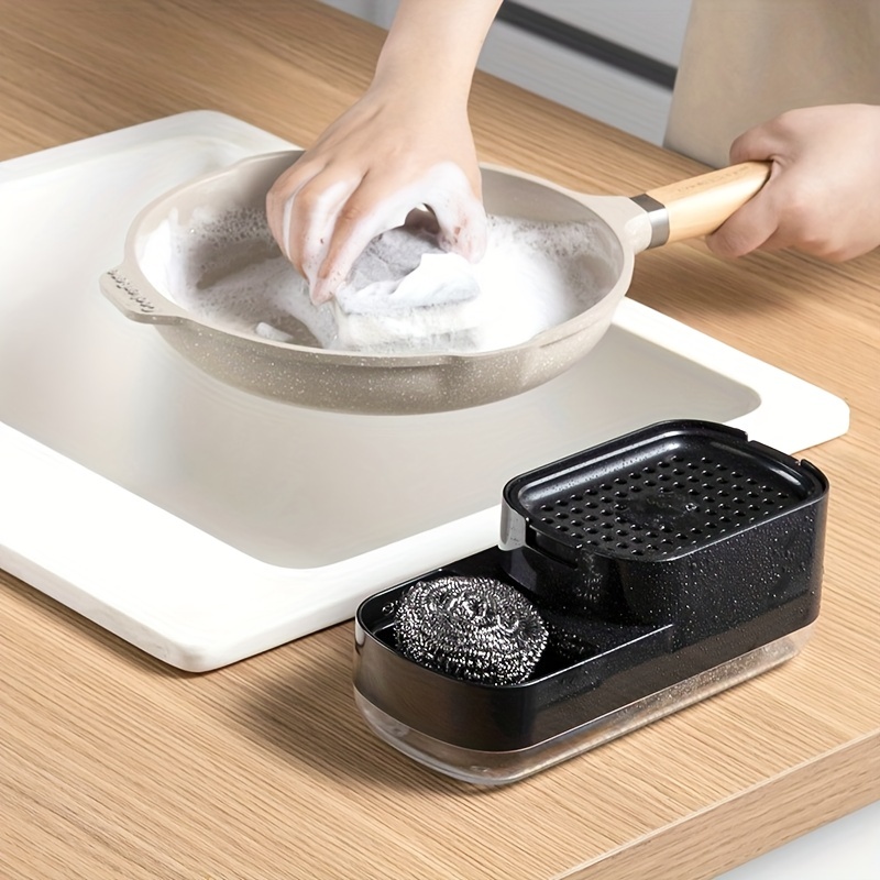 OXO Soap Dispensing Sponge Holder Black