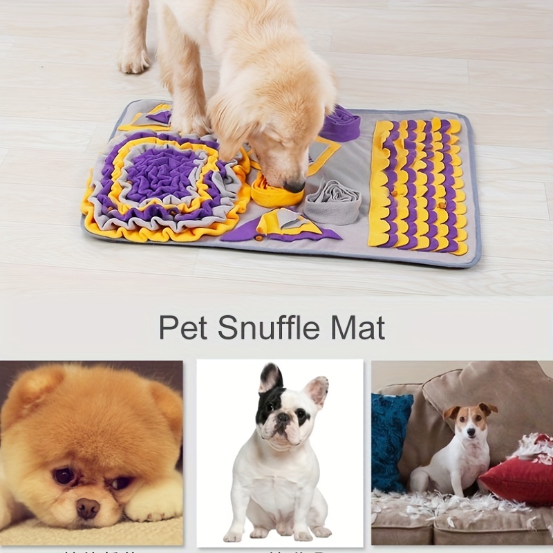 Dog Feeding Mat, Dog Snuffle Mat Small/Large Dog Training Pad Pet Nose Work Blanket Non Slip Pet Activity Mat for Foraging Skill, Stress Release, Size