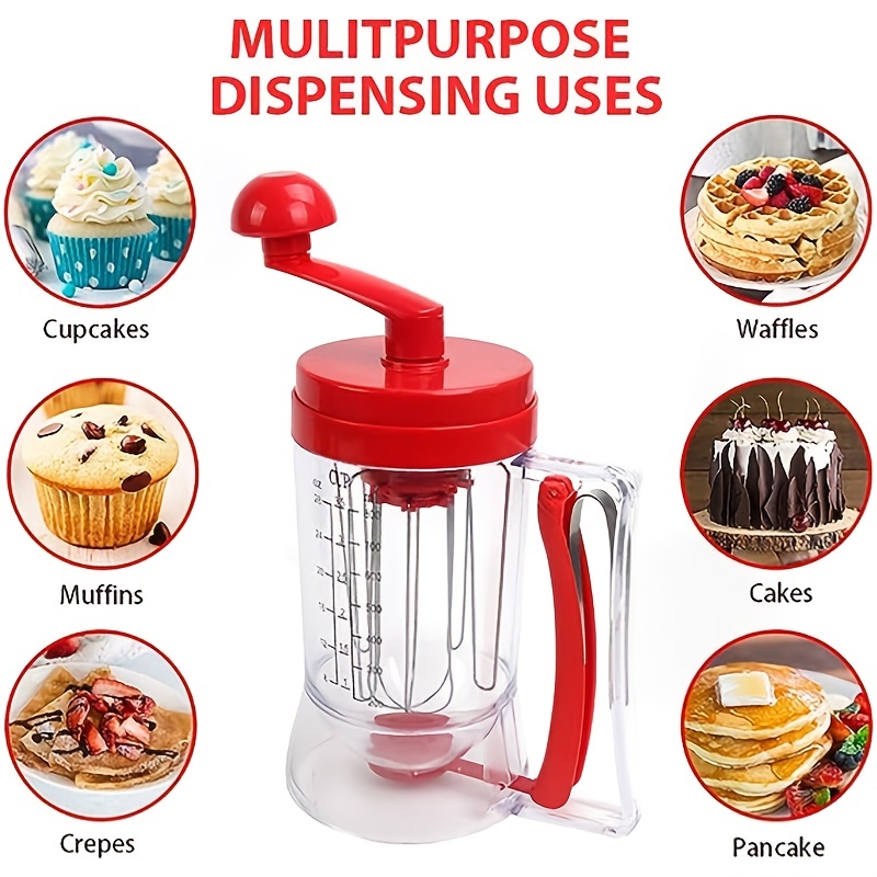 Batter Separator Silicone Muffin Cups, Pancake Batter Dispenser