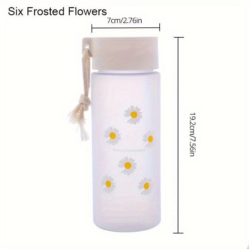 Daisy Plastic Water Bottles Bpa Free Creative Frosted Water - Temu