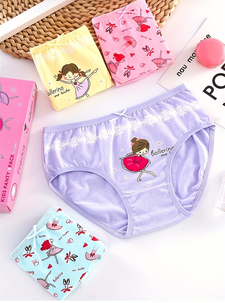Baby Girls Knickers Underwear 4 Pack Cotton Kids Briefs Underpants