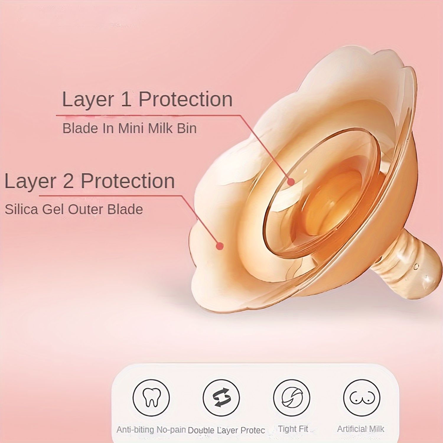 Double-layer Nipple Protective Shield For Pain Relief And Healing