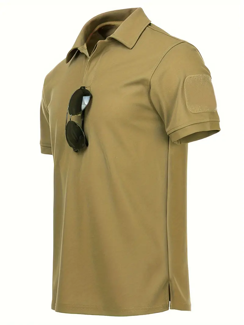 Men's Solid Short Sleeve Shirt T-shirts Tee Lightweight Quick Dry Tactical Shirt for Fishing Running Hiking,Temu