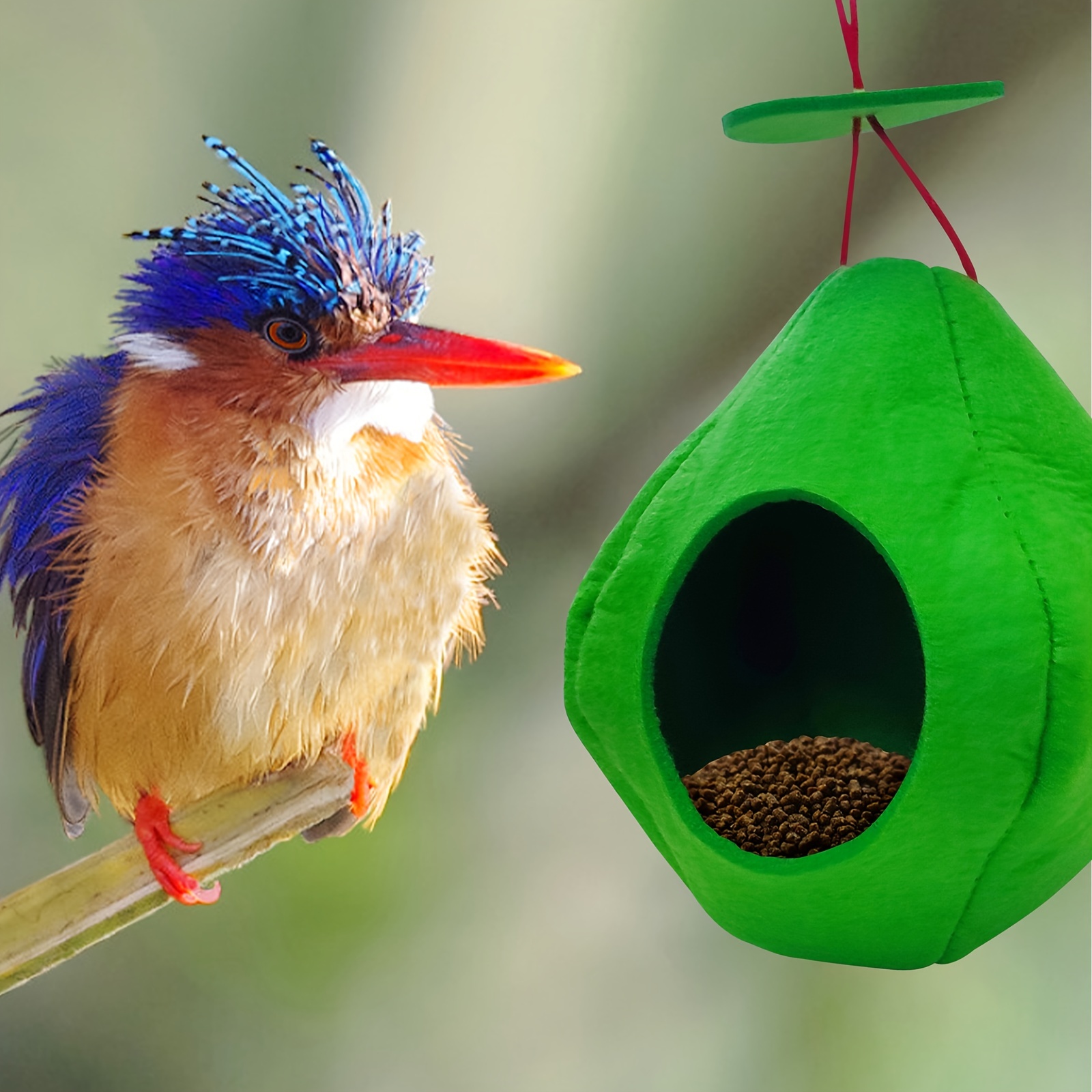 Hanging Felted Bird Feeder Outdoor Balcony Bird Feeder Wind Proof