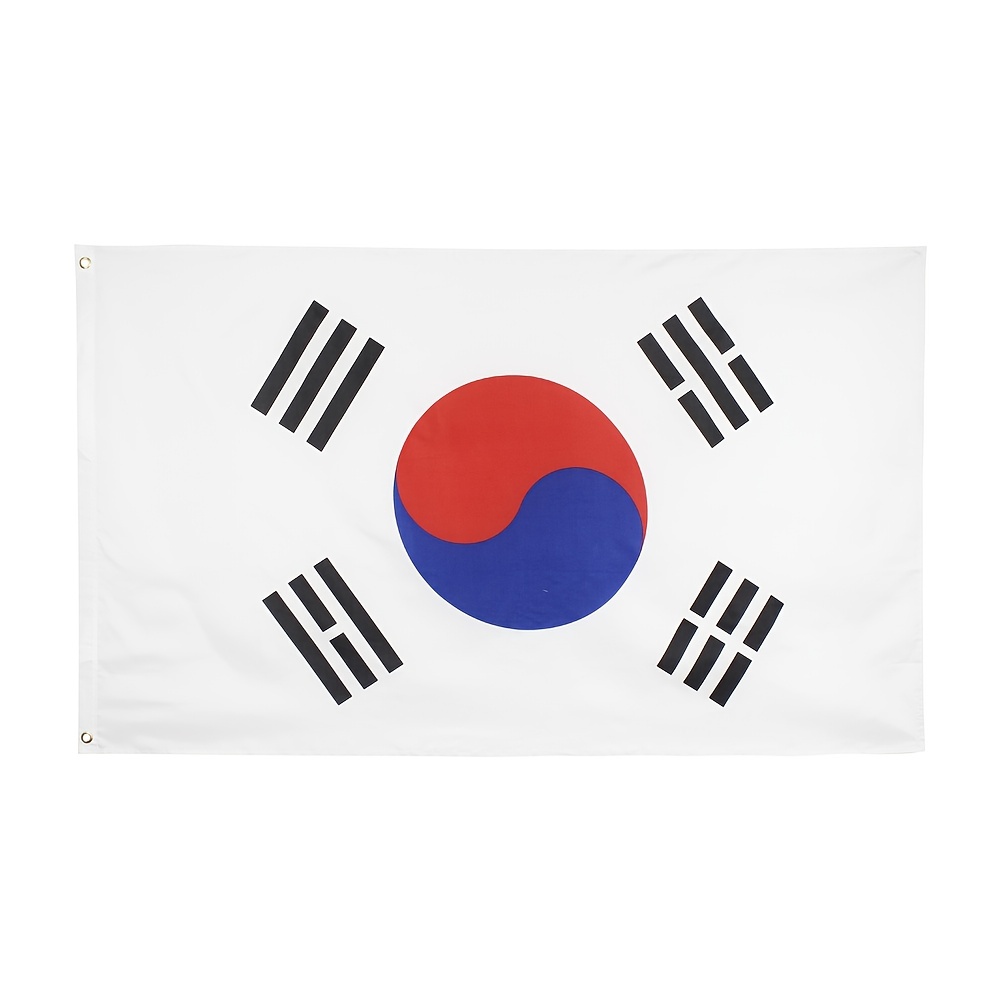 

1pc, 90*150cm/3x5fts Korean National Flags South Korea Flag Country Banner, Outdoor Garden Flag, Outdoor Decor, Yard Decor, Garden Decor, Outside Decor