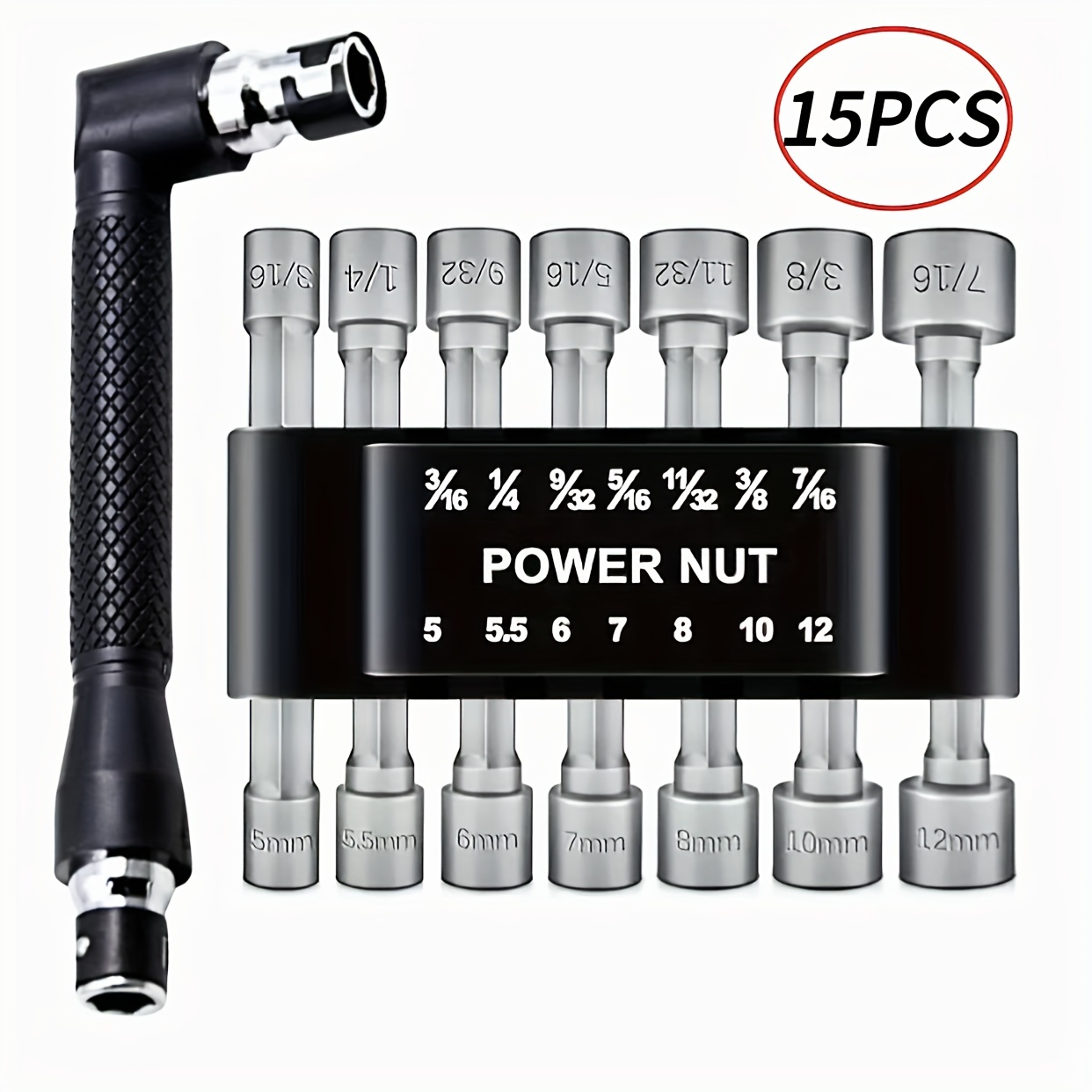 40pcs Power Nut Driver Set and Screwdriver Bit Set, GMOKYY 1/4 Hex Dr —  CHIMIYA