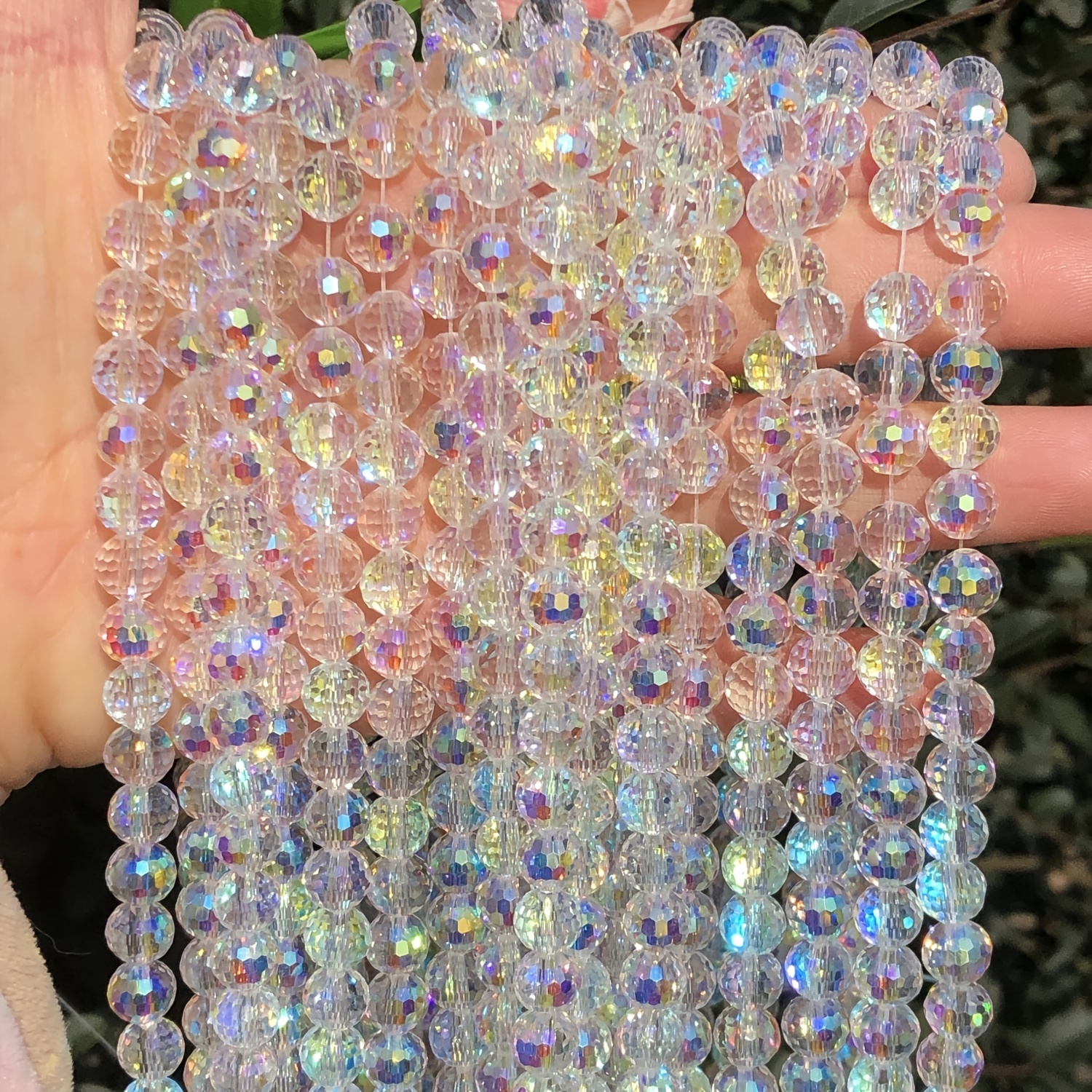 35 Pcs AB Color Crystal Glass Beads for Jewelry Making