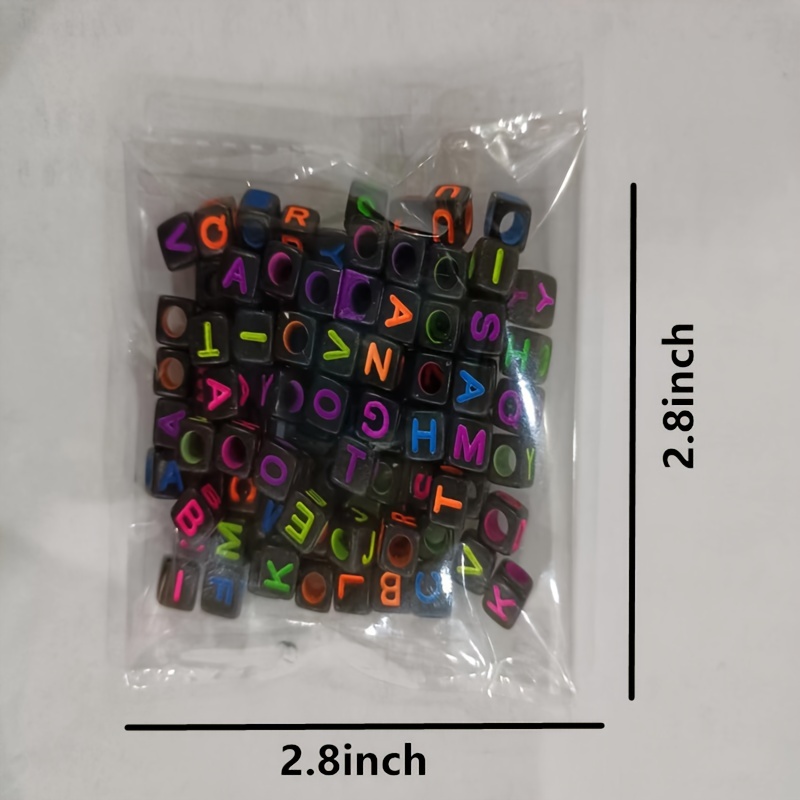 Acrylic Numbers English Letters Beads Diy Children's Beaded - Temu