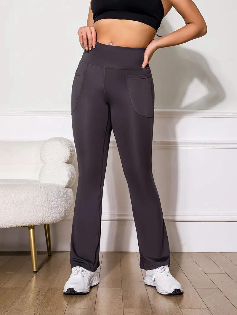 Charcoal Grey Soft Touch Flare Pant