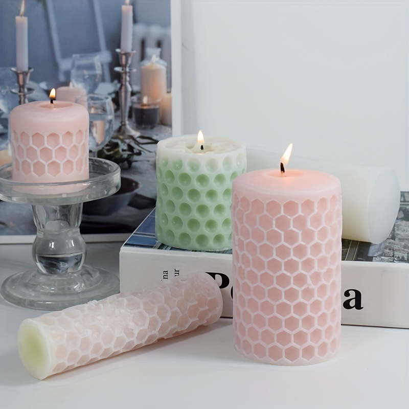 3D Silicone Candle Making Moulds DIY Honeycomb Soap Wax Plaster Candles Mold