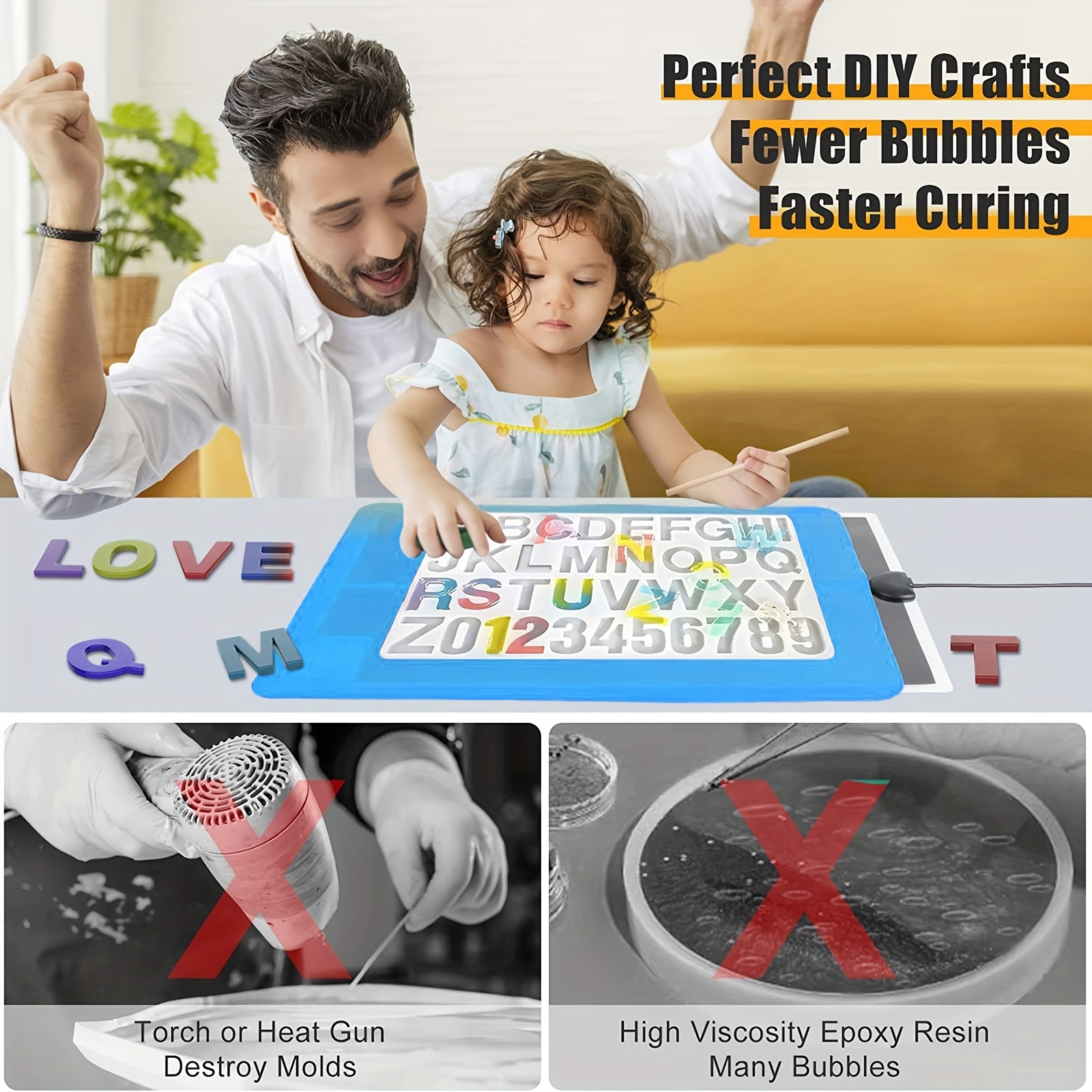 Epoxy Resin Heating Mat for Art Resin Fast Resin Curing Machine with  Silicone Mat Good for Resin Art Beginners Large Art Work - AliExpress
